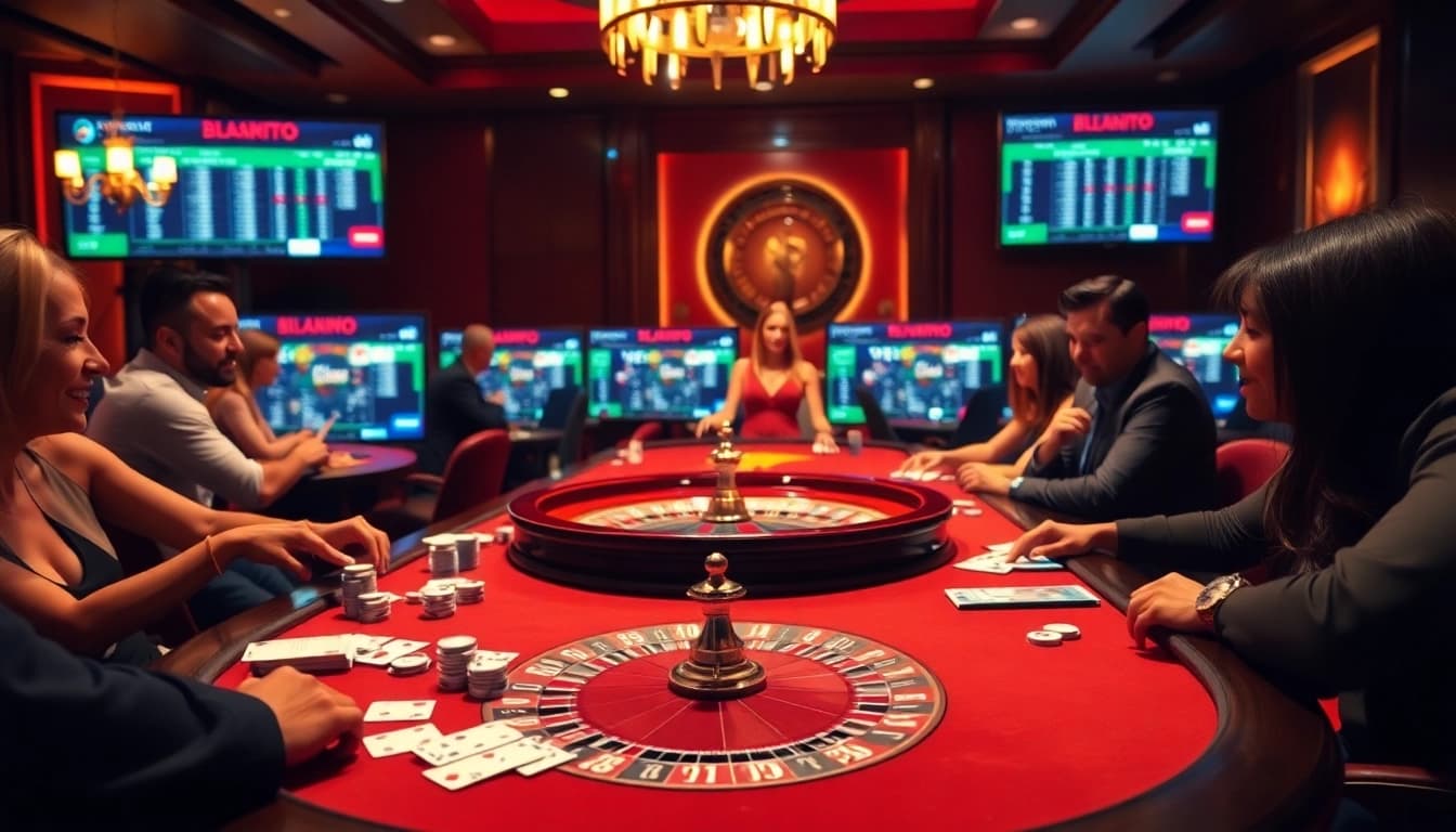 Engaging poker game scene at rikvip.gb.net showcasing luxury and excitement for gamblers.