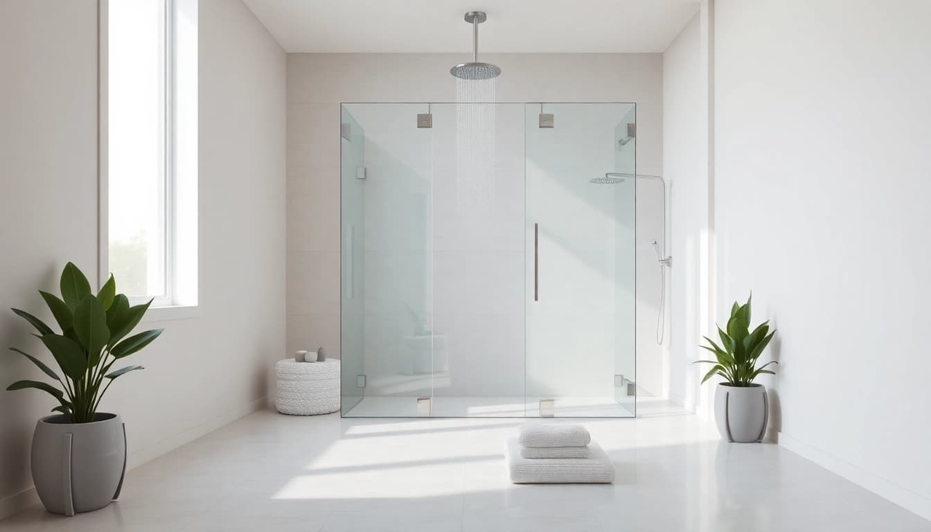 Experience elegant showers Australia with a stylish bathroom featuring a modern glass shower.