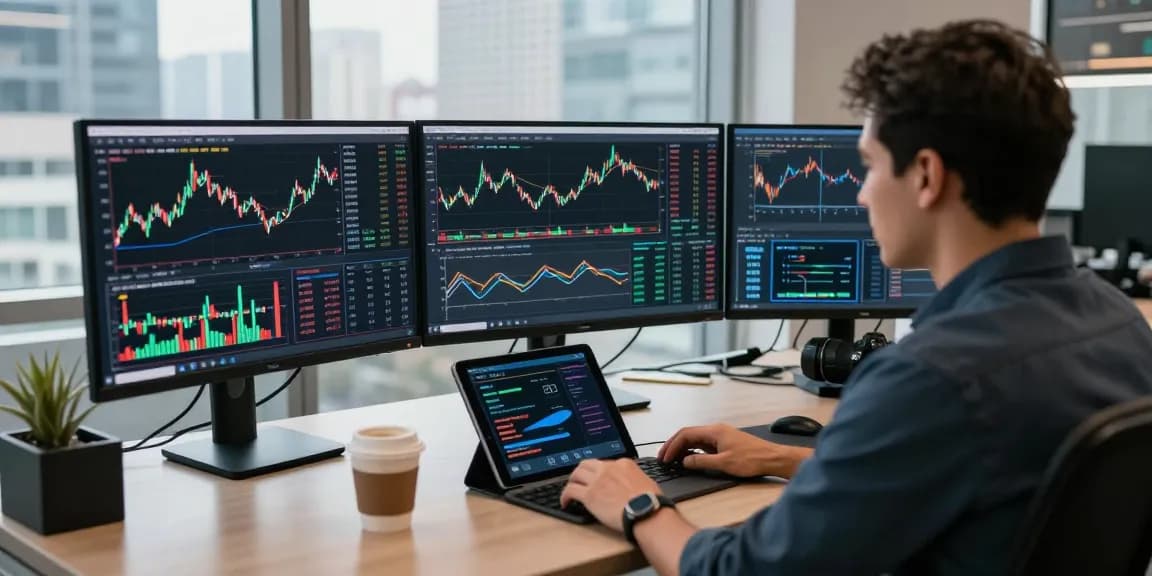 在现代加密货币交易分析工作环境中，aicoin工具帮助交易者实时监控市场数据。