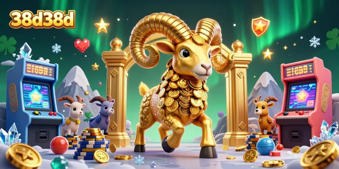Engage with the vibrant scene created around the 38d38d brand, featuring explosive casino-themed animation.