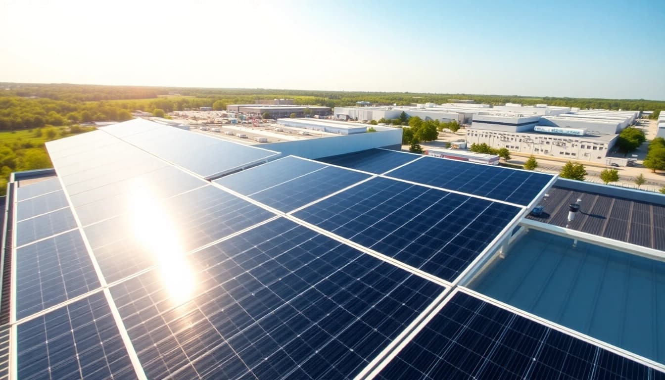 Enhancing energy efficiency with commercial solar panels in Lincoln business.