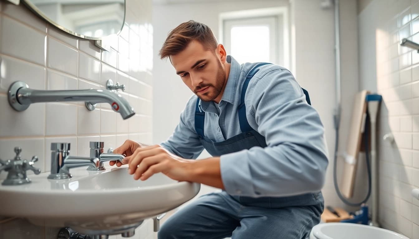 Die sonni sanitär GmbH bietet professionelle Installation in modernen Badezimmern.
