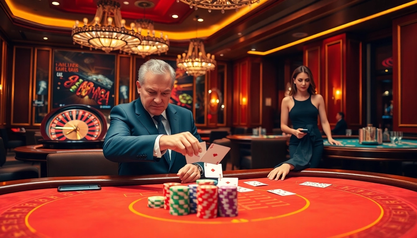 Experience luxury gambling at bk8th with a captivating baccarat table action.