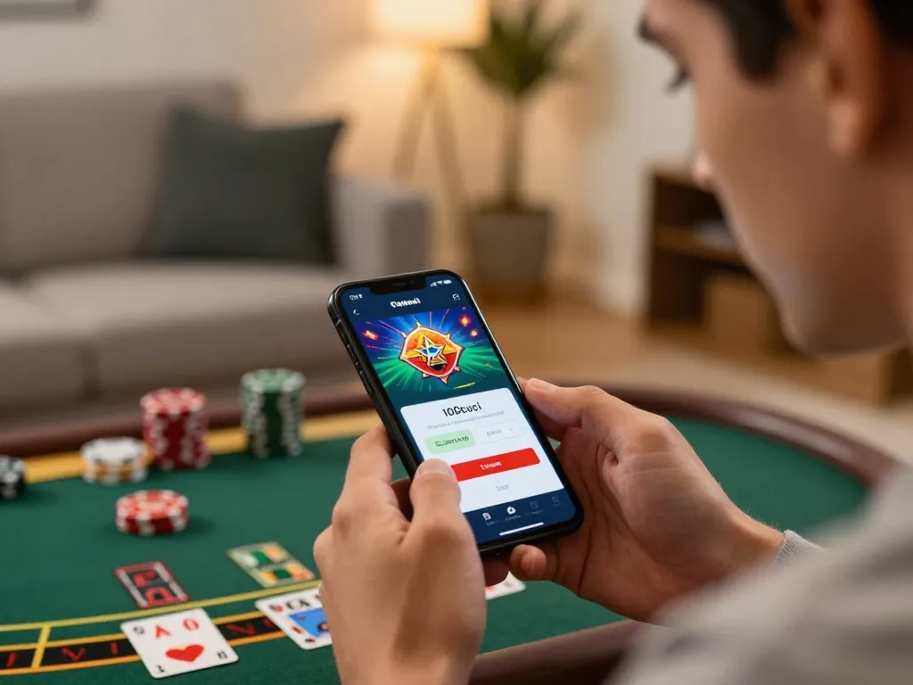 Engaging in 100cuci login on a smartphone for an immersive gambling experience