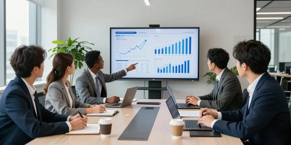 Engaged team discussing cibc cmo login strategies in a modern conference room.