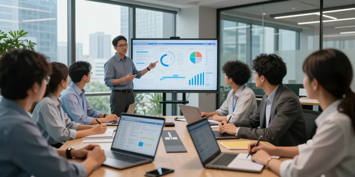 Team collaboration at https://factors.org.uk showcasing data insights in a modern office environment.