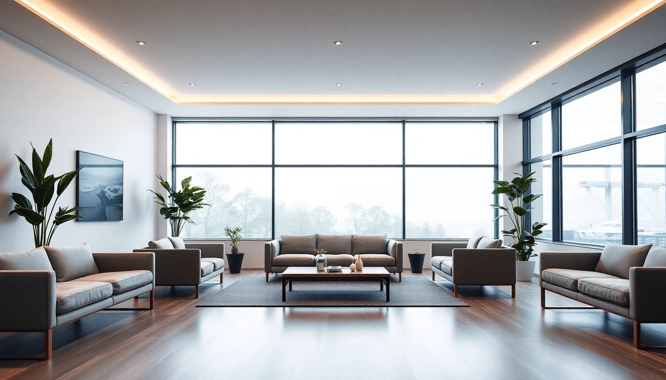 Sleek Illumination in a modern interior design showcasing minimalist decor and soft lighting.