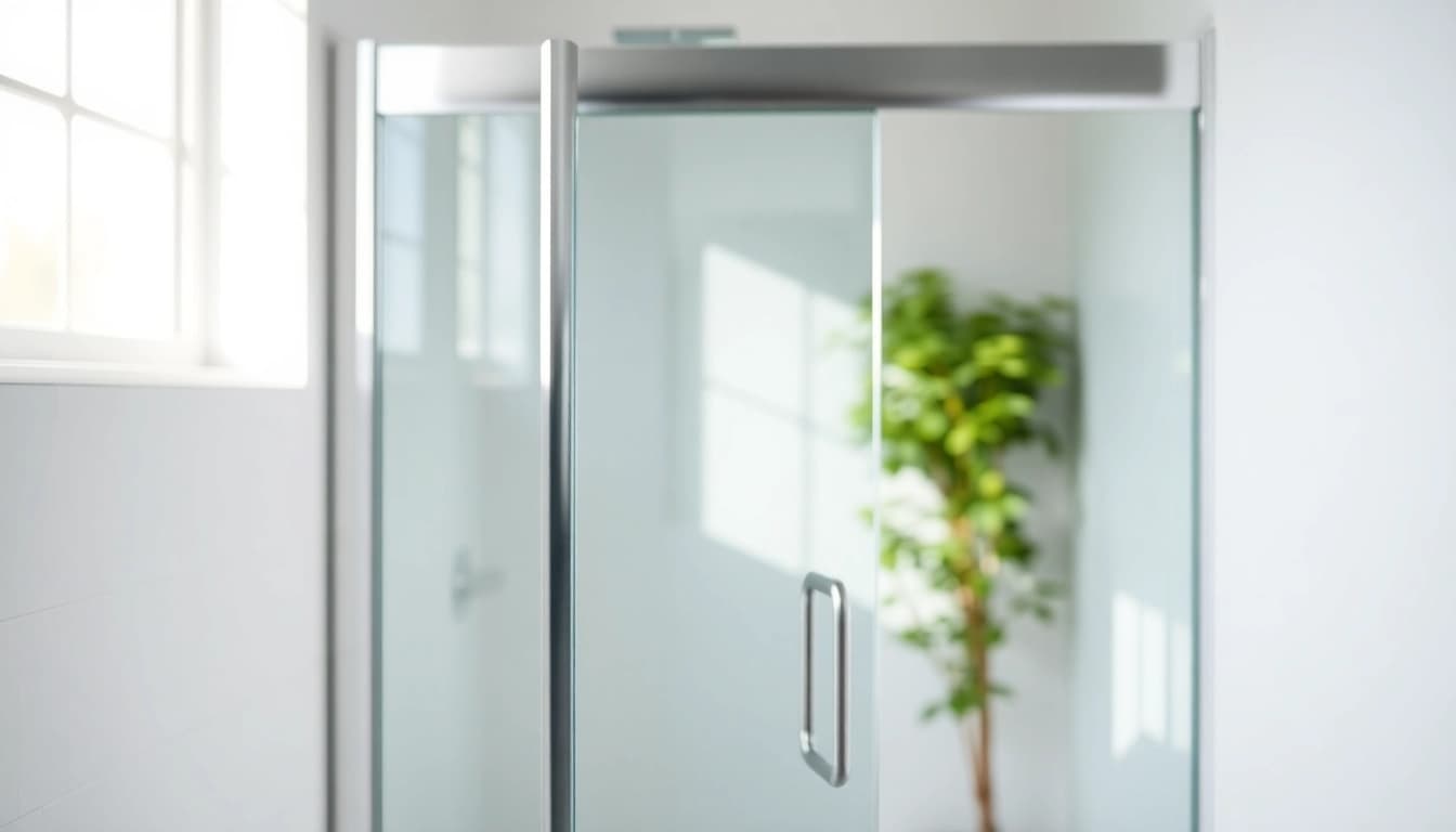 Installer paroi de douche 150x200 en verre clair dans une salle de bains moderne.