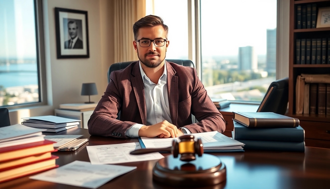 Truck accident attorney Clearwater discussing legal strategies in an inviting office.