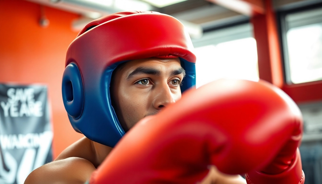 Schutz und Komfort mit Headgear Boxing im Training eines Boxers