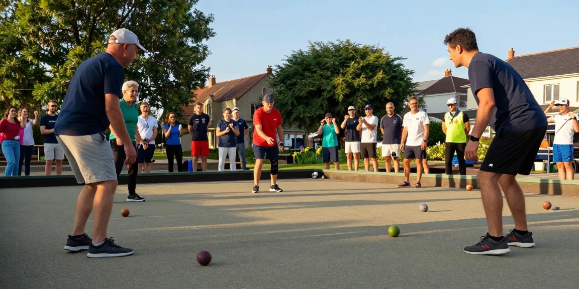 Pemain petanque di fopikotabontang.org berkompetisi dengan penuh semangat di lapangan komunitas.