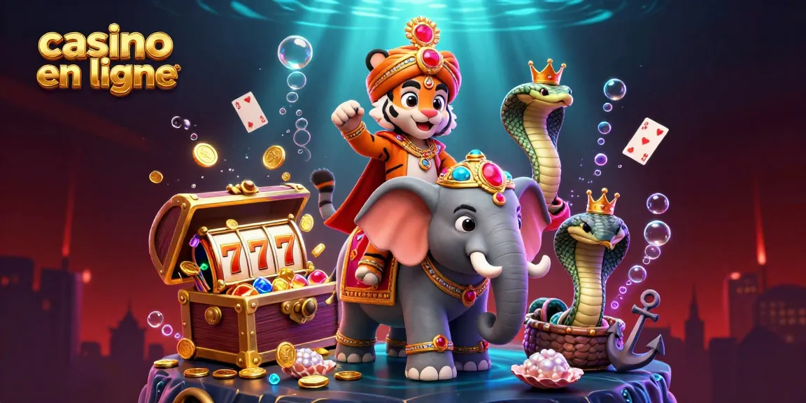 Découvrez un gameplay palpitant dans un casino en ligne dynamique avec notre illustration numérique colorée.