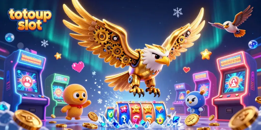 Engage in the thrill with totoup slot, vibrant 3D gaming action featuring dynamic characters and vivid casino elements.