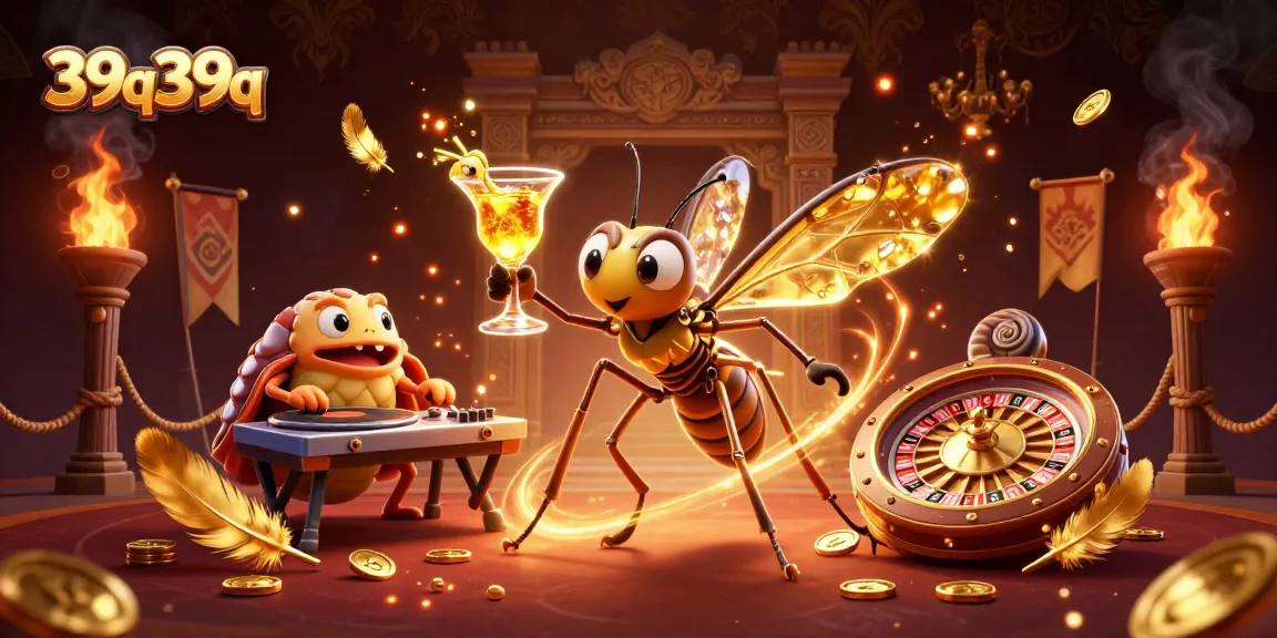 Engage with 39q39q's vibrant casino scene featuring unique characters and dynamic elements of gaming.