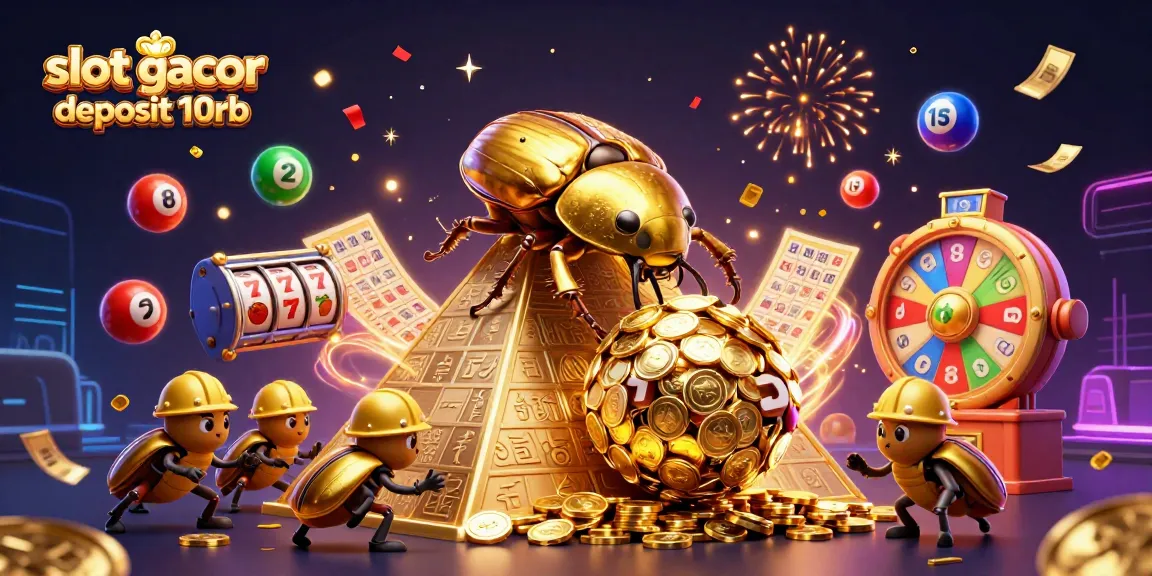 Experience excitement with slot gacor deposit 10rb featuring vibrant lotto balls and stunning casino elements.