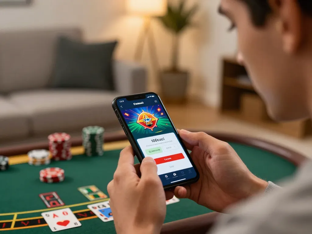 Engaging in 100cuci login on a smartphone for an immersive gambling experience