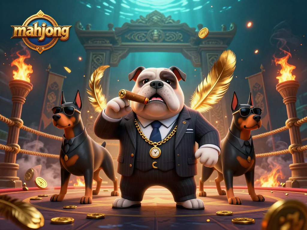 Engage in thrilling mahjong action with animated casino characters in a dynamic arena.