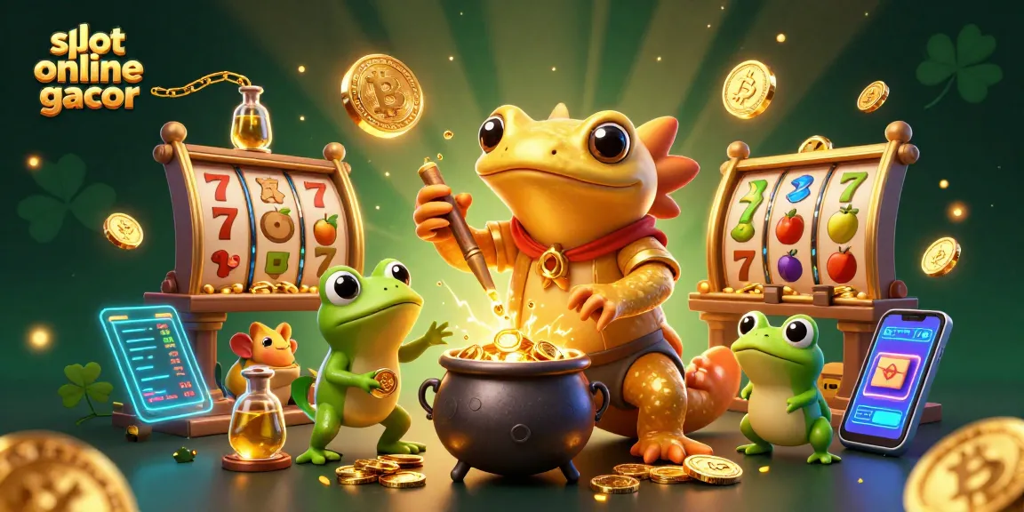 Experience the thrill of slot online gacor with vibrant characters and gold coin action.