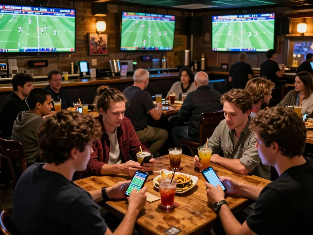 Sports enthusiasts enjoying live matches while strategically betting on Cakhia TV from their phones.