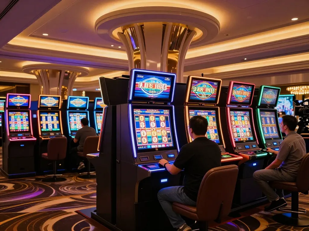 Experience the excitement of casino non aams con neteller with vibrant slot machines and active players.