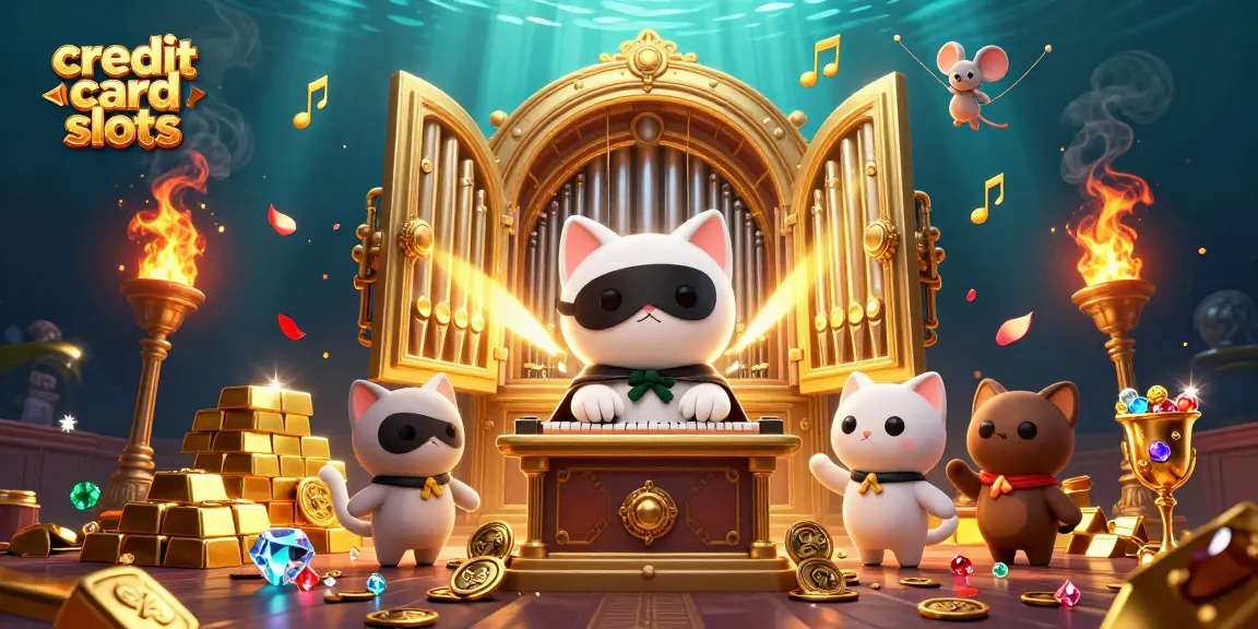 Experience thrilling credit card slots action with vibrant casino characters and dynamic treasure elements.