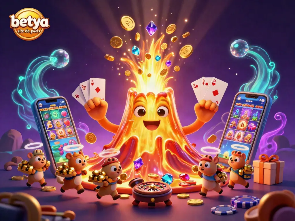 Experience thrilling gameplay at betya site de paris with a vibrant scene of game elements and treasure.
