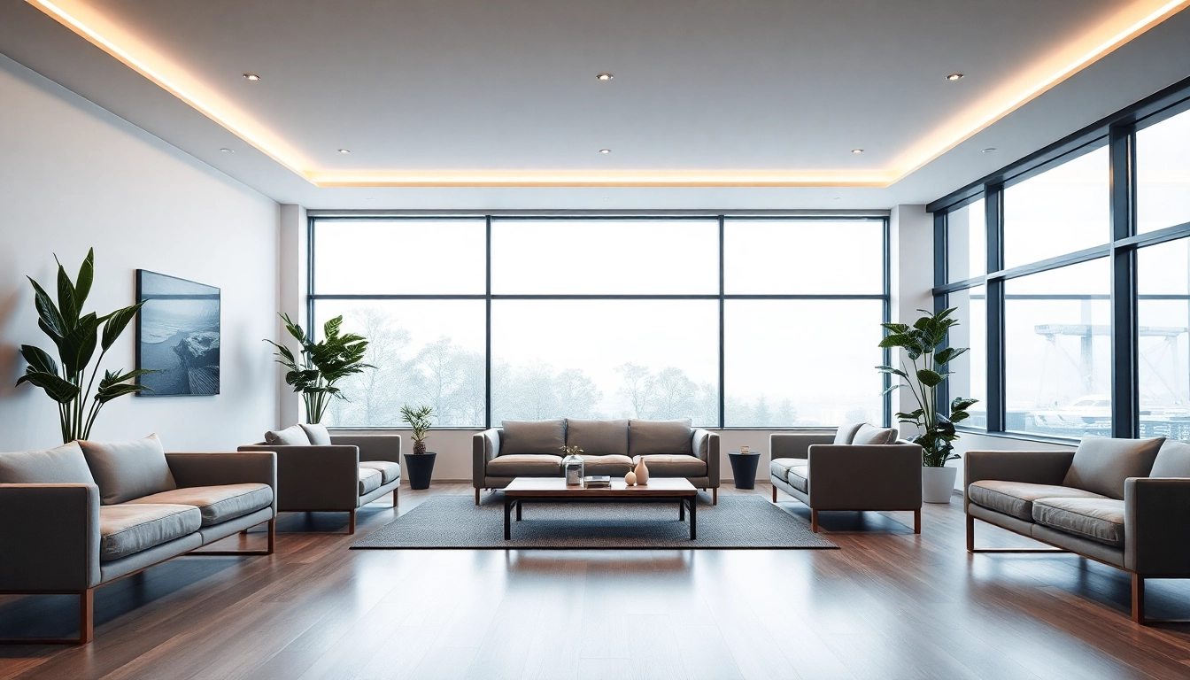 Sleek Illumination in a modern interior design showcasing minimalist decor and soft lighting.