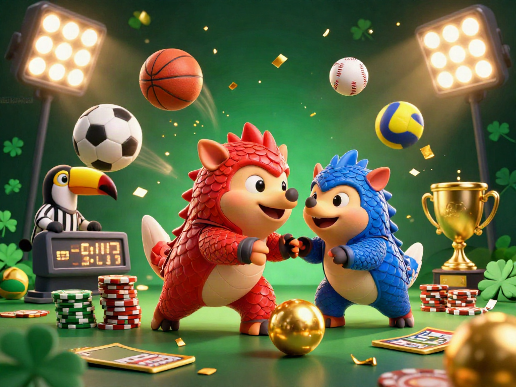 Experience the excitement of slot bet kecil with vibrant pangolins bowling through golden poker chips.