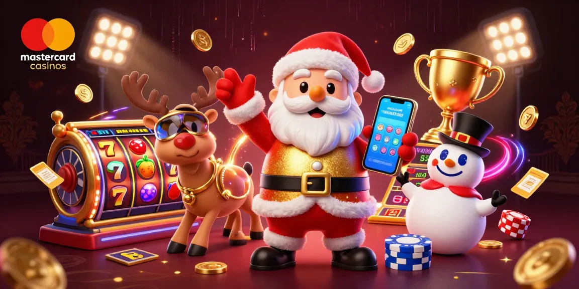 Spin the reels and win big at mastercard casinos with festive characters in a vibrant casino scene.
