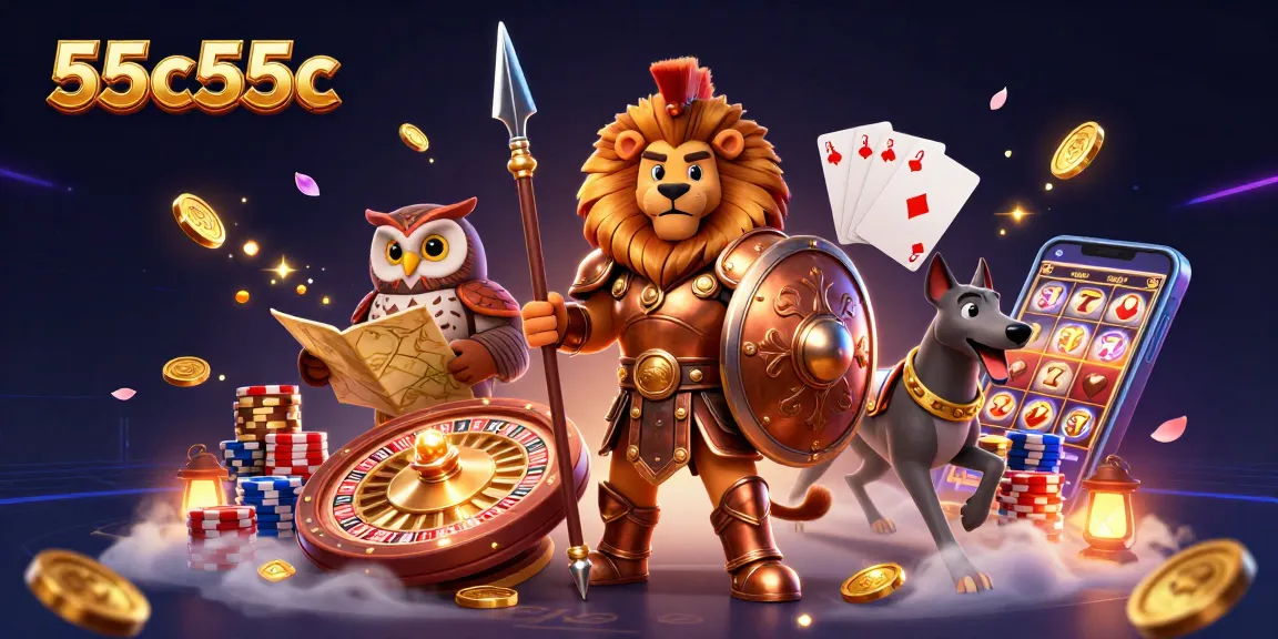 Experience thrilling moments with 55c55c at this action-packed digital casino scene.