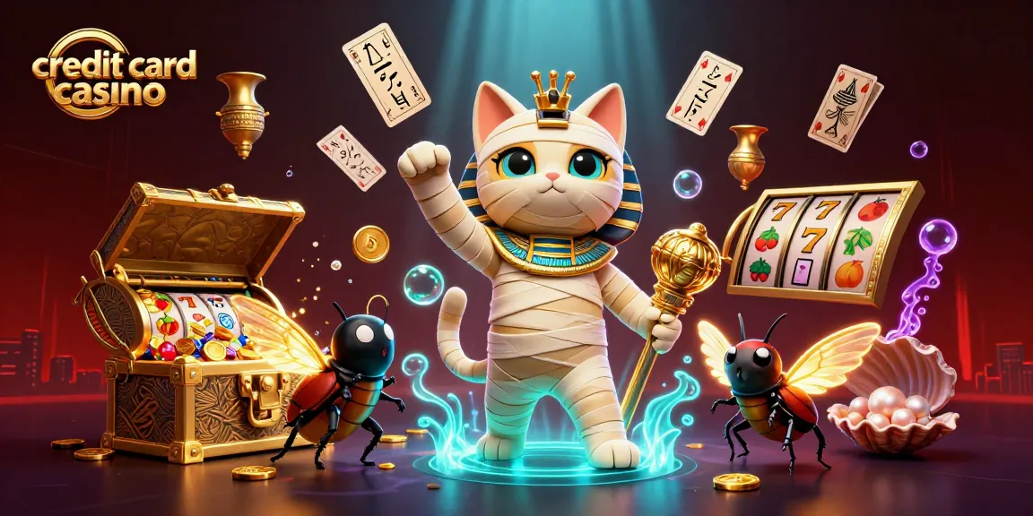 Engage in thrilling action at a credit card casino with vibrant casino characters and slot games.