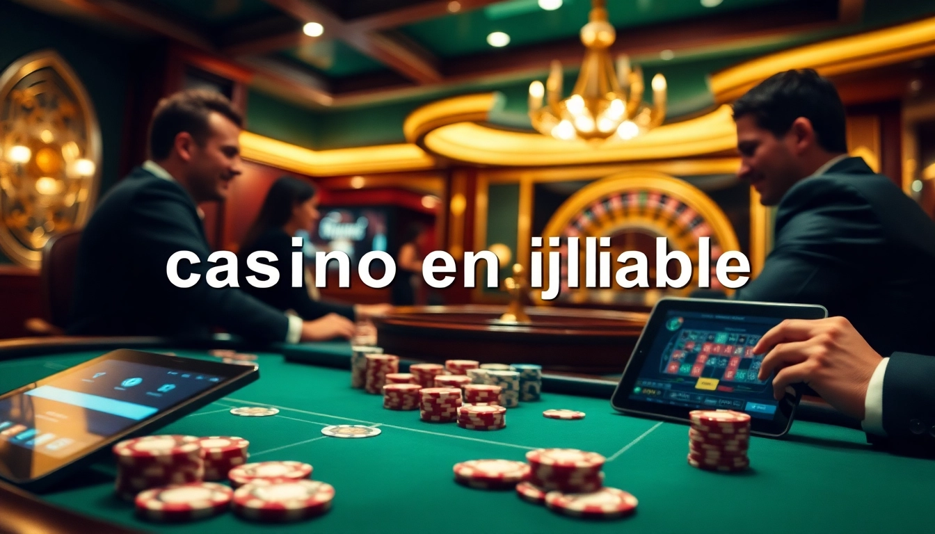 Participez à des jeux de poker palpitants dans un casino en ligne fiable, mettant en avant des jetons et des cartes dans un cadre élégant.