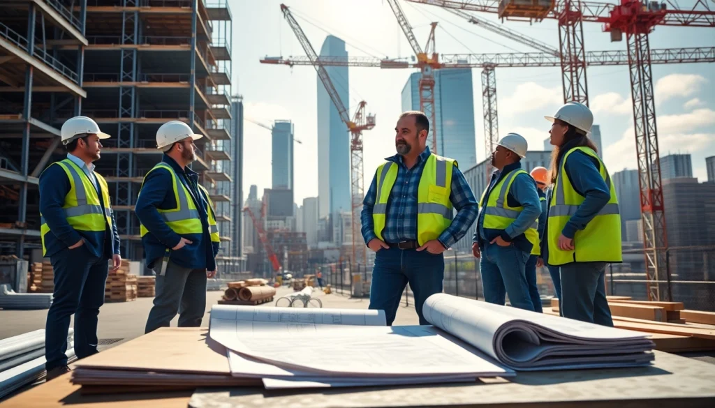 Manhattan General Contractor collaborating with a construction team on a large-scale project.