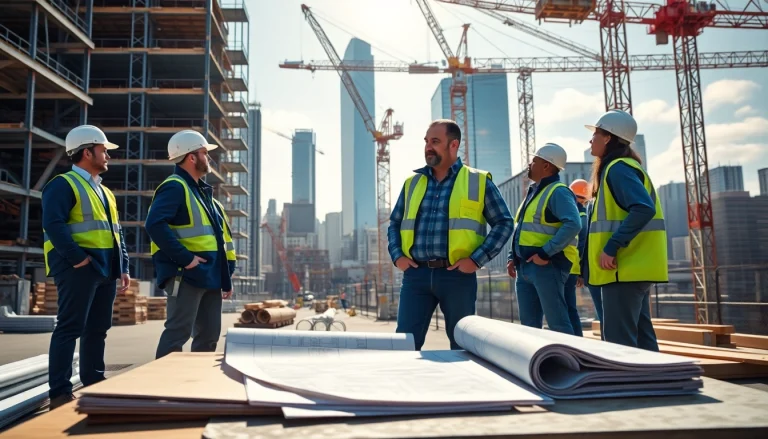 Manhattan General Contractor collaborating with a construction team on a large-scale project.