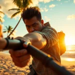 Action-packed scene from Aloha and Bullets showcasing Leroy Silver in a confrontation.