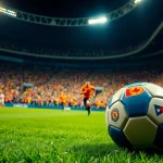 해외축구중계의 축구 경기를 관람하는 열광적인 팬들의 모습