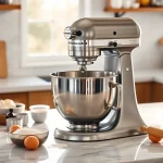 Showcasing a KitchenAid mixer NZ surrounded by baking ingredients, enhancing culinary creativity.