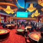 Experience the vibrant excitement of gaming at FLY88's luxurious casino scene.