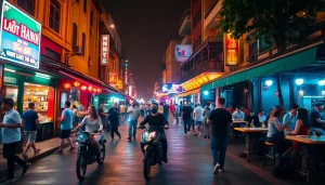 Explore 하노이밤문화 with vibrant nightlife scenes, outdoor bars, and lively street markets.