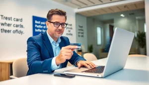 카드현금화 전략 분석을 하는 금융 전문가의 모습