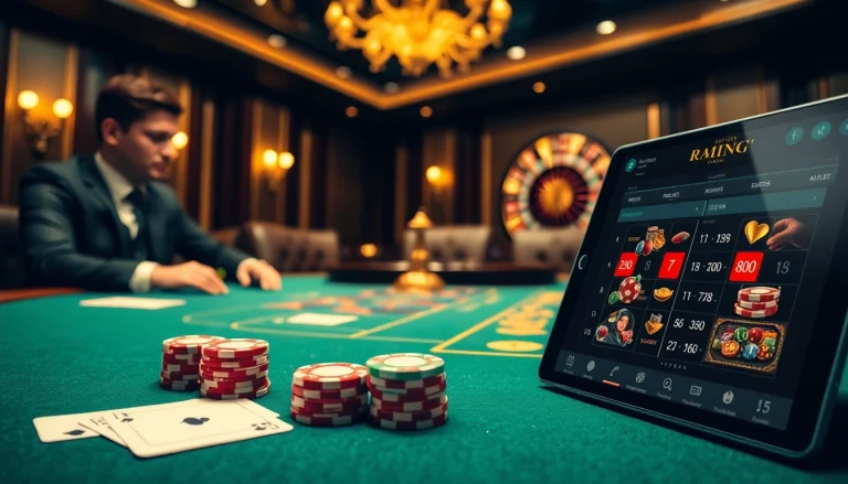 Engaged players strategizing with 商品券信用卡 at a luxurious poker table in a premium casino.