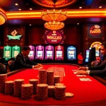 Experience a thrilling game atmosphere at nhà cái nh88 with poker chips, cards, and a roulette wheel.