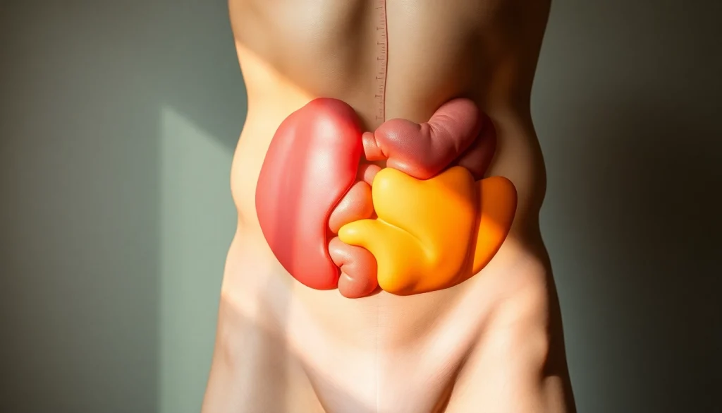 Visual representation of visceral fat highlighting its dangers around internal organs.