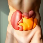 Visual representation of visceral fat highlighting its dangers around internal organs.