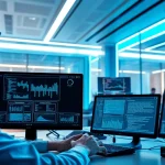 Gemini 3 Pro showcased in a modern workspace with advanced AI interfaces.
