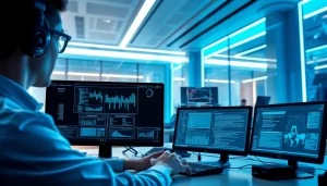 Gemini 3 Pro showcased in a modern workspace with advanced AI interfaces.