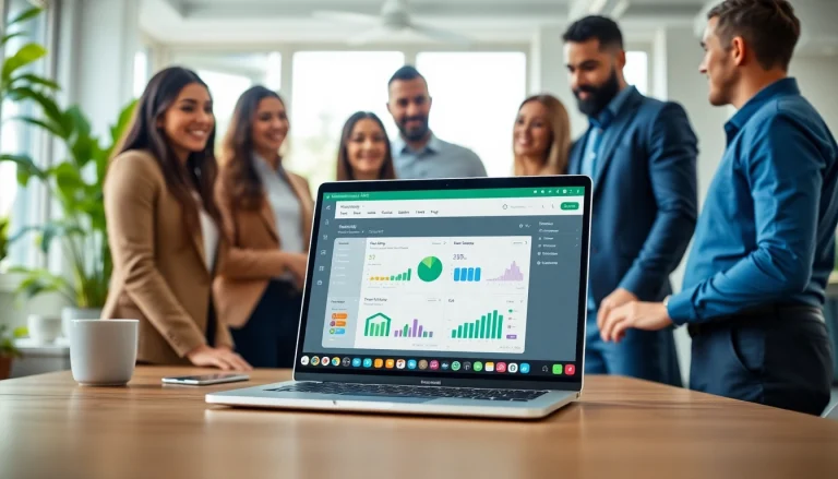 Team strategizing on WhatsApp Business CRM integration in a modern office setting