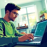 Engaging scene of a sports bettor reviewing sports betting sites Georgia analysis with focus on odds and statistics.