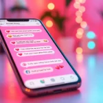 Engaging digital interface showcasing AI sexting interactions on a smartphone screen.