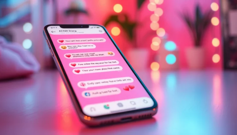 Engaging digital interface showcasing AI sexting interactions on a smartphone screen.